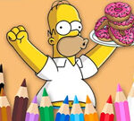 Malbuch: Simpson Donut
